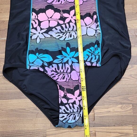 Zero Posur Tropical Print Swim Suit Size 18.5 - Picture 16 of 16